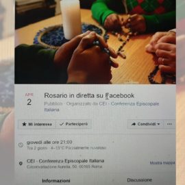 Il Rosario Cei su Facebook il 2 aprile alle 21